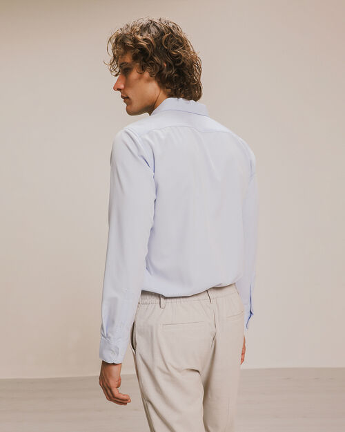 Camisa Slim Azul